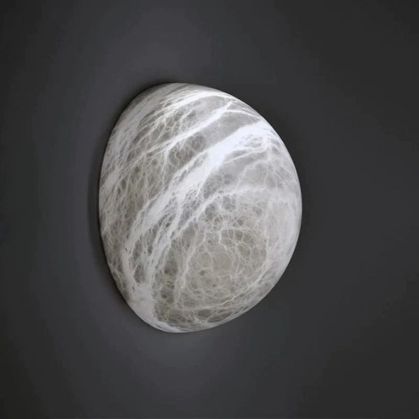 Alabaster Half Moon Wall Sconce