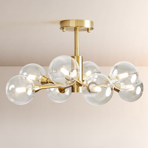 Modern Apolo Glass Ball Flushmount