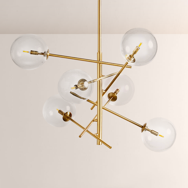 Modern Roscoe Glass Ball Chandelier