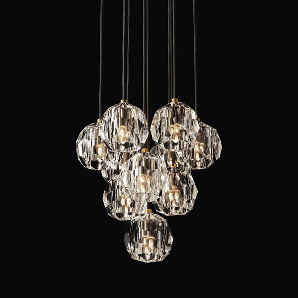 Crysball Cluster Round Chandelier 14"